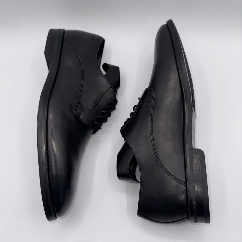 To Boot New York Amadeo Derby‎ Men's Size 8.5 Black Italian Leather